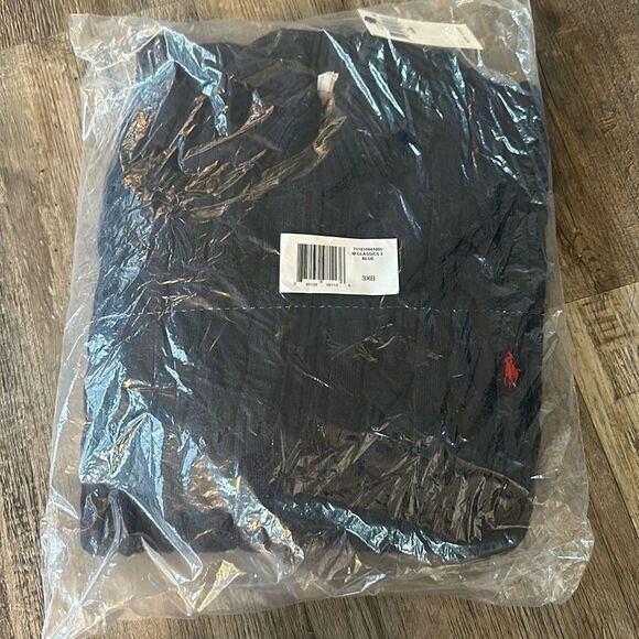 Polo Ralph Lauren Men's Cable Knit Cotton Zip Sweater Navy Blue Size 3XB NWT - Picture 2 of 4